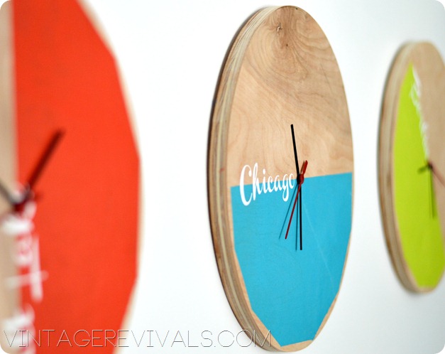 Color Blocked Clock