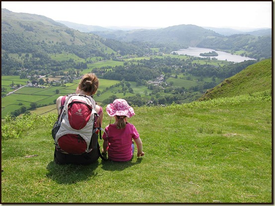 Pausing on the steep ascent of Helm Crag