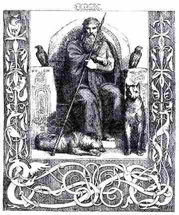 Odin On His Throne, Asatru Gods And Heroes