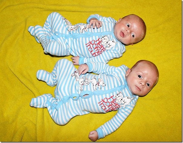 two month old twins