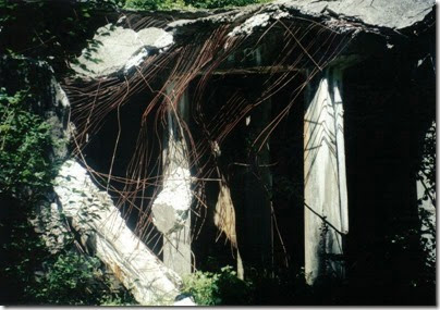 Collapsed West End of Concrete Snowshed on the Iron Goat Trail in 2000