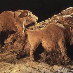 14 - Bisontes esculpidos en Cueva de Tuc d´Audoubert
