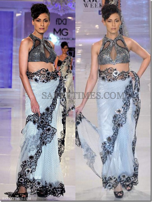 Manav_Gangwani_Blue_Saree