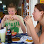 Sjoerd and Lieneke decided on half pound double cheeseburgers for breakfast.