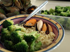 Healthy Instant mee with mussel.