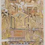 The Queen of Sheba Enthroned, late 19th–early 20th century Iran Inks, colors, and gold on paper