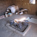 The cooking area at the Simelane homestead. Swazis traditionally cook over an open fire.