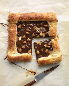 Chocolate almond pastries for dessert Chocolate almond pastries for dessert
