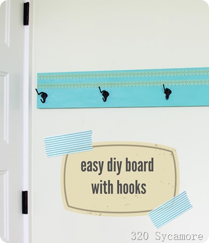 easy diy board with hooks