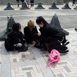 group orgy on Jingu bridge in Harajuku, Japan 