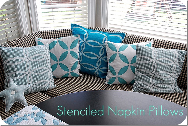 stenciled napkin pillows header