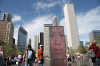 Kristy, fountain, and Chicago