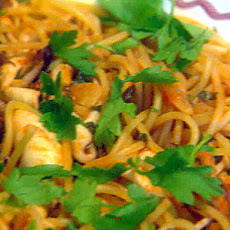 Calamari on Pasta