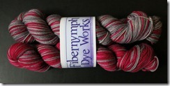 Fibernymph Dyeworks - Inversibles - hot cherry pink and silver grey