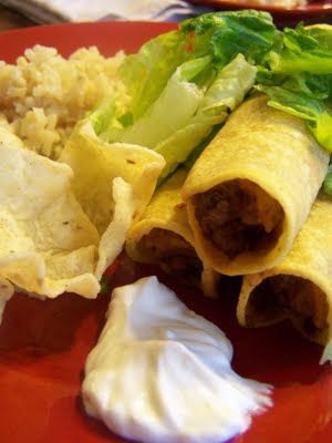 Baked Beef and Bean Taquitos; Keely Steger