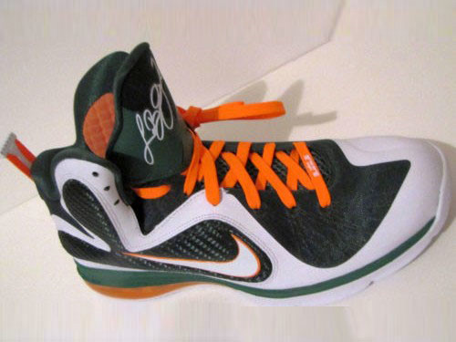 Upcoming Nike LeBron 9 8220Miami Hurricanes8221 Home Edition