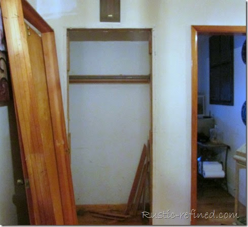 Demoing a closet to make a wider entry into the kitchen