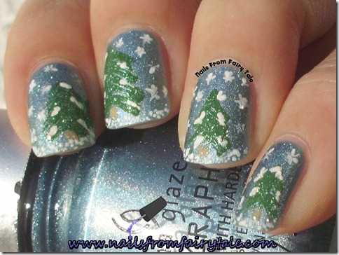 matching manicures snow manicure 5