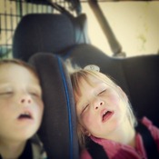 all three children were passed out and asleep in the back of the car