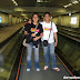 DavaoBase invades Hong Kong! Riding on a walkalator at the HK International Airport.