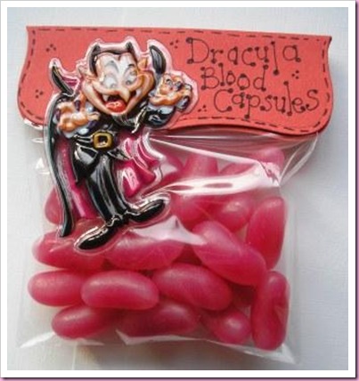 Halloween Treat Favor Bags Dracula Blood Capsules