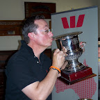 Richard Hockney and the winners' trophy