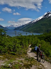 Nearing Lago del Desierto and the end of this hike-a-bike.
