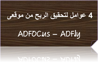 4 عوامل لتحقيق الربح من موقع ADF.ly وموقع ADFOC.us