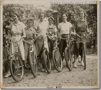 Rosemary's Bicycling group in 1938