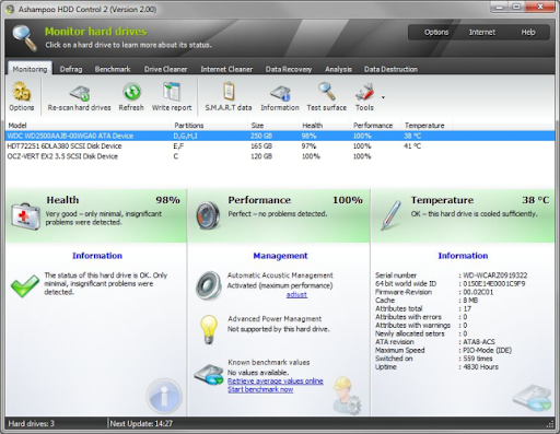 Descargar Ashampoo HDD Control gratis Descargar Ashampoo HDD Control gratis