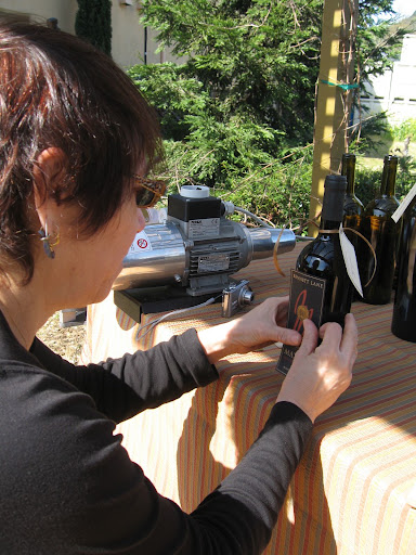 Then we got to put our special custom labels on.