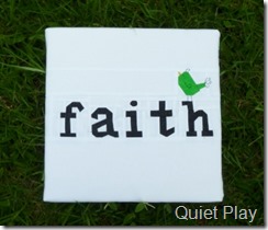 Faith - paper pieced canvas