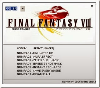 Final Fantasy VIII Steam Edition v1.0.10  6 Trainer REPPiN