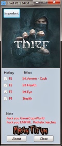 Thief (2014) v1.1 ( 5 Trainer) MAF