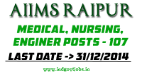 AIIMS-Raipur-Vacancies-2014