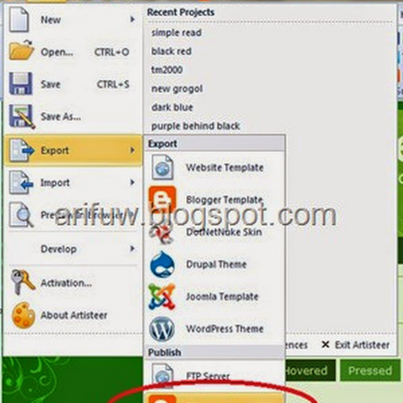 Cara menghapus area kosong/putih navbar blog dengan Artisteer