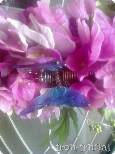 Glass Butterfly and Hydrangea