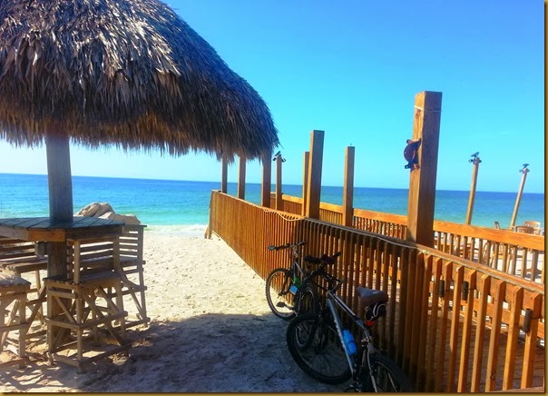 beer break at tiki bar