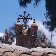 Figurines on rooftop