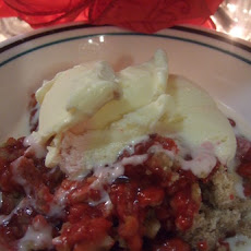 Microwave Cherry Crisp