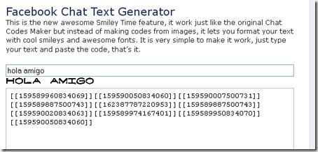 Generador de textos especiales a base de imágenes para el chat de Facebook