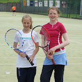 Emma Neil Smith and Sue Smith before the U12 final Junior West of Ireland Tennis tournament. &Acirc;&nbsp;