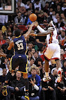 lebron james nba 120104 mia vs ind 04 King James Home and Away Nike LeBron 9 Shoes in Action