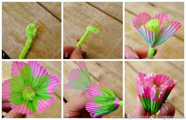 cupcake liner flower