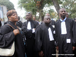 Des magistrats, lors d’un sit-in devant la primature le 30/08/2011 à Kinshasa. Radio Okapi/ Ph. John Bompengo