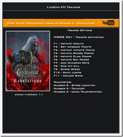 Castlevania Lords Of Shadow 2 - Revelations  13 Trainer LinGon