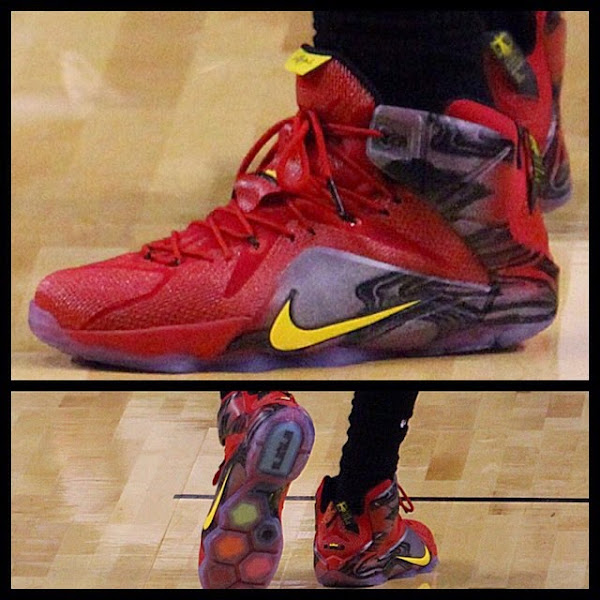 James Rocks Nike LeBron 12 8220Portland8221 PE in Another Cavs Loss