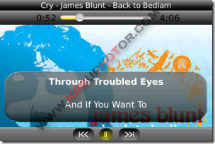 Audio Player untuk Balckberry dengan Penampil Lirik