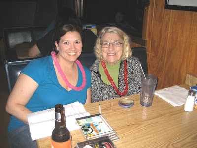 Former Prez Debra hangin' with Don Middlebrook's mother who came along with him to see what her son did for a living. I think she approves. Phins Up Mom!