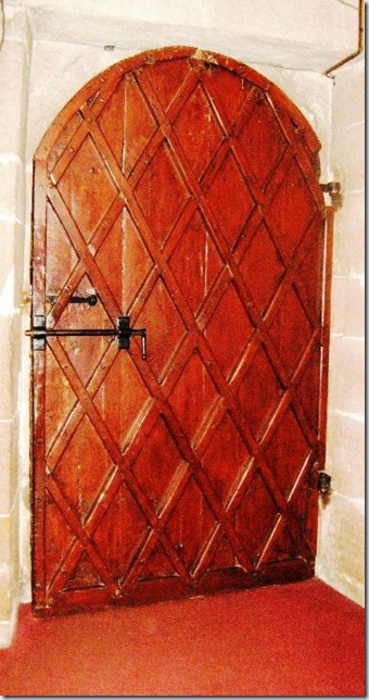Teh interior church door